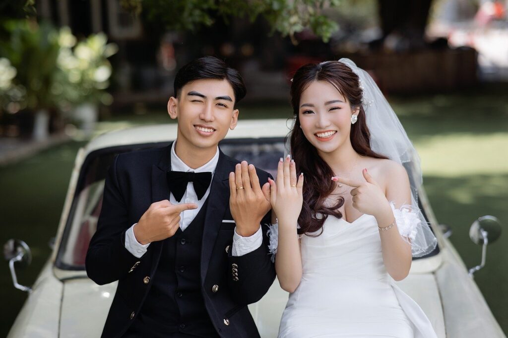 couple, wedding, marriage